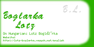 boglarka lotz business card